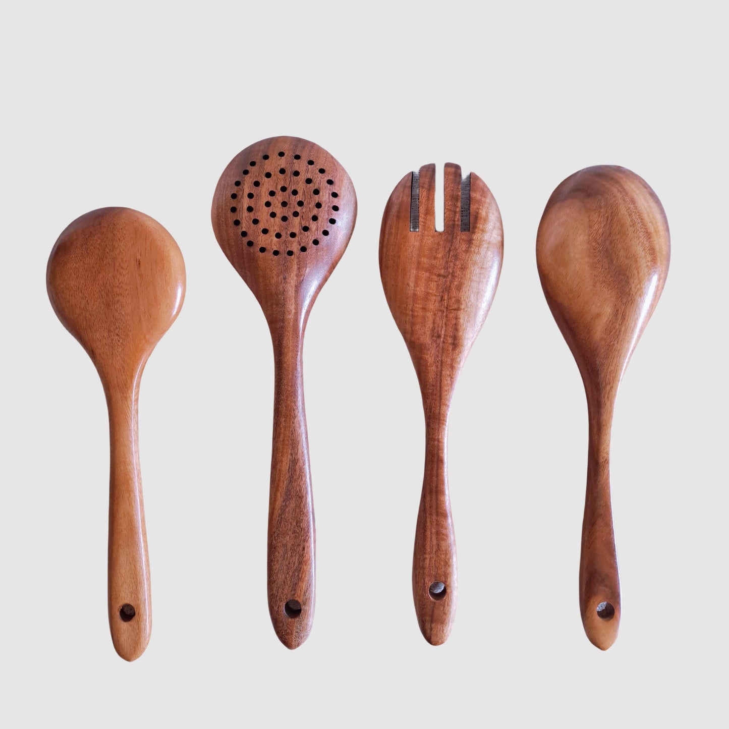 Teak Wood Kitchen Utensil Set | 9-Piece, Heat-Resistant