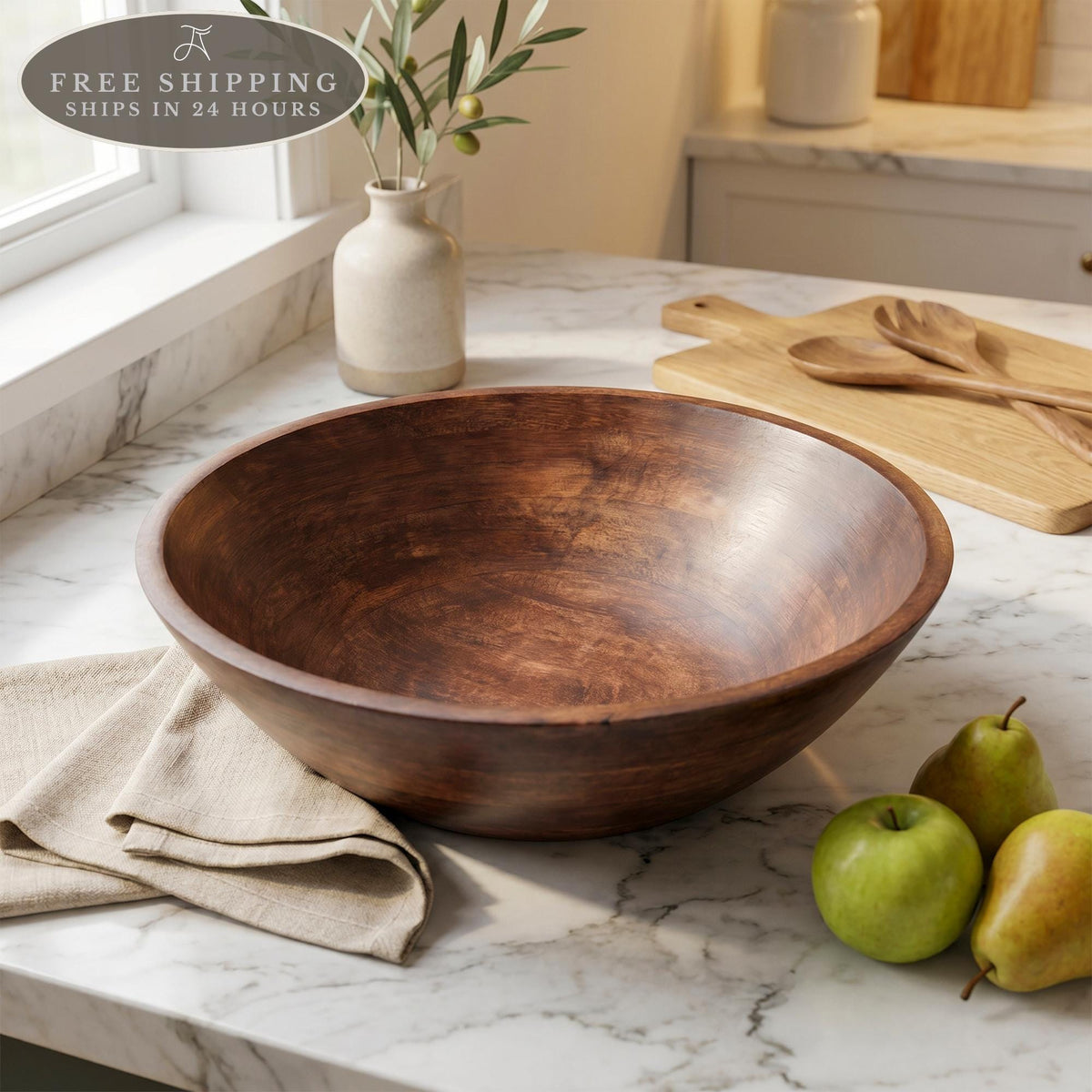 Wood Bowls: Serving Bowl, Catch All Bowl, Holiday Hosting Decor, Thanksgiving, Christmas Table